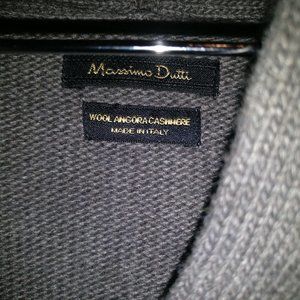 Massimo Dutti Gray WOOL+CASHMERE+ANGORA Cape Poncho Pullover w/Measurements